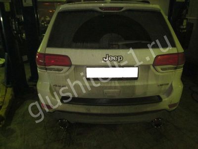 Установка насадки на глушитель  Jeep Grand Cherokee WK2